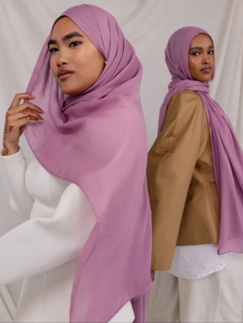 Vela Mermaid Pink Muted Rose Double Modal Hijab New With Tags
